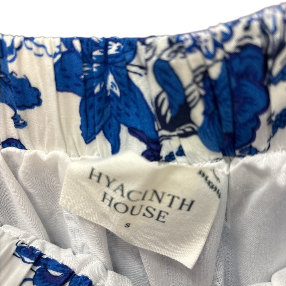 NWT Hyacinth House ISLA Blue & White Floral Maxi Skirt | Elastic Waist | Small - Picture 8 of 10
